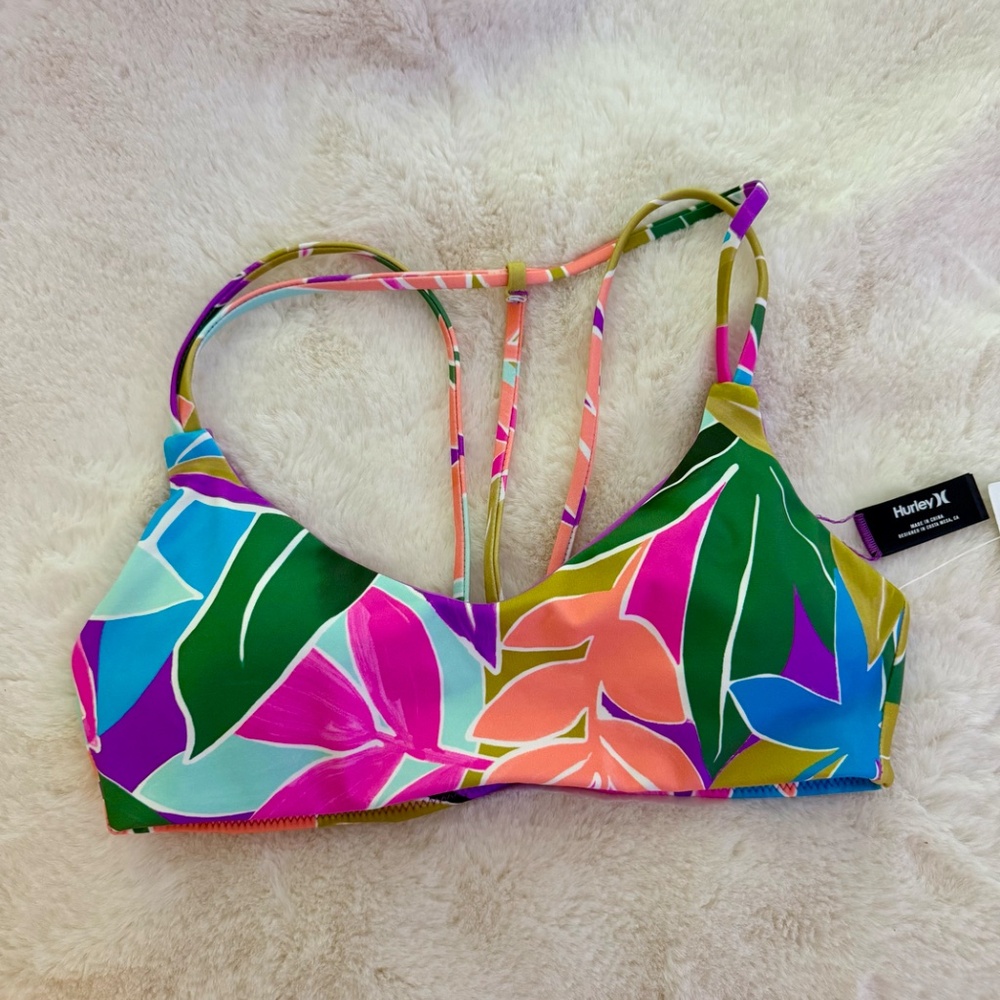 Hurley NWT Bikini Top S — Tropical Print